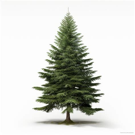 Premium AI Image | Front view minimalistic of an isolated Balsam Fir tree