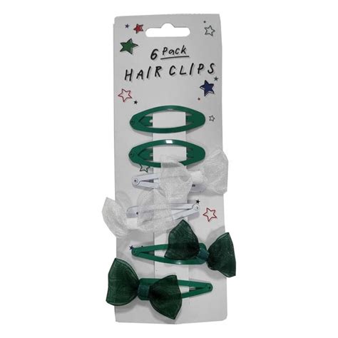 hair clips green pack