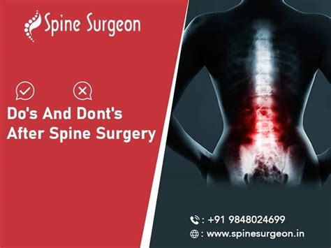 Do S And Dont S After Spine Surgery Spine Surgeon