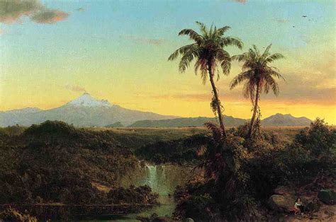 South American Landscape 1857 Painting Frederic Edwin Church Oil