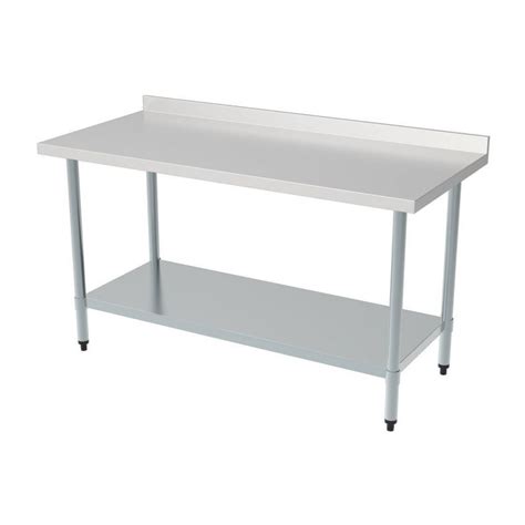 Table Inox Professionnelle avec Dosseret et Etagère CombiSteel