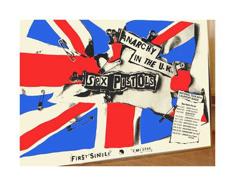 Sex Pistols Anarchy In The Uk Promotional Poster Garage Goth Punk