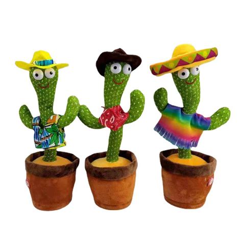 Talking Cactus Dancing Toys Speaking Electronic Plush Toys Twisting