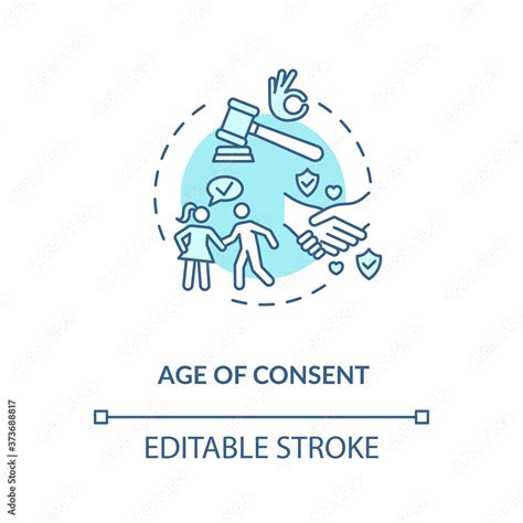 Age Of Consent Concept Icon Sex Partners Mutual Agreement Legal