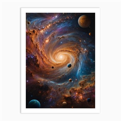 Galaxy In Space Art Print Art Print by ArtDecors - Fy