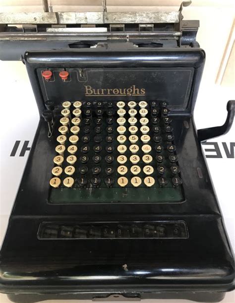 Antique Calculator Burroughs Adding Machine Class Catawiki