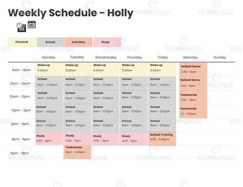 My Weekly Schedule