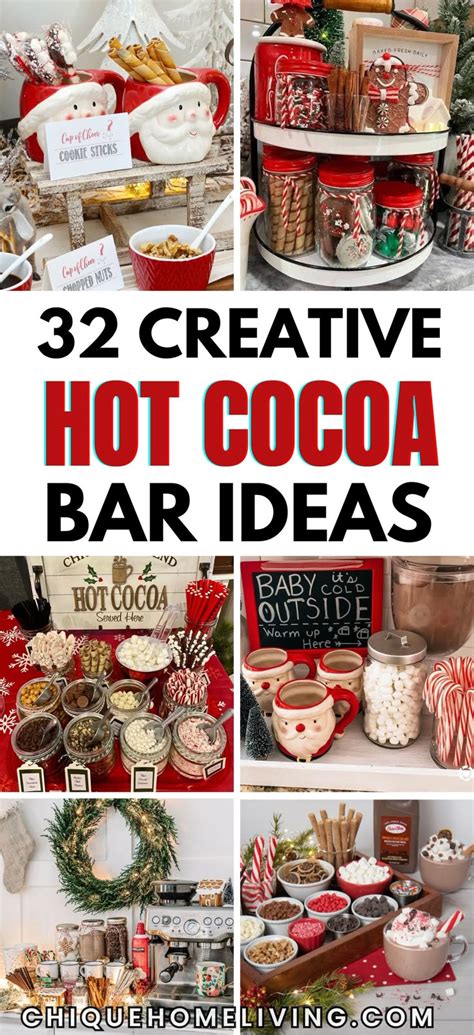 32 DIY Hot Cocoa Bar Ideas For A Delicious Winter Treat Holiday Hot Cocoa Bar Christmas Hot