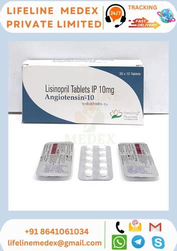 Lisinopril Angiotensin 10mg Tablets At Rs 120stripe Zestril In