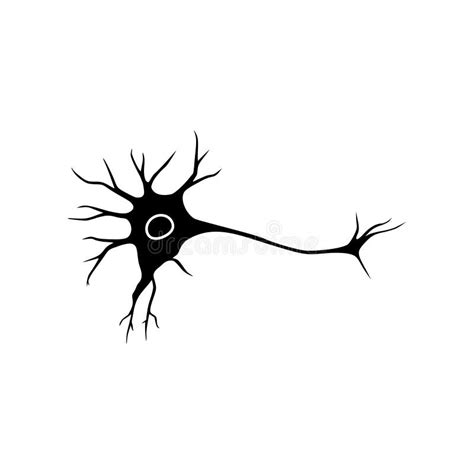 Nerve Cell Icon Flat Graphic Design Neuron Logo Stock Vector