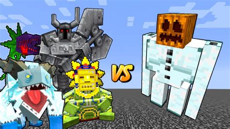 Abominable Snow Golem Vs Mowzies Mobs Monsters In Minecraft Youtube