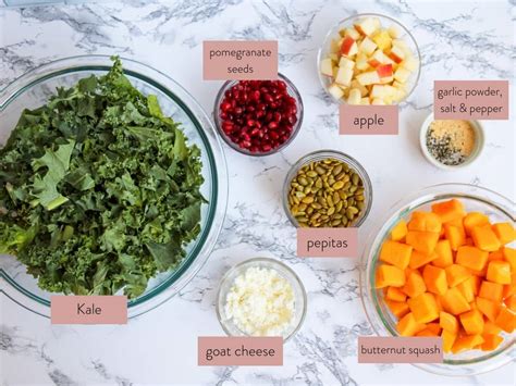 Fall Kale Salad With Butternut Squash Apples And Pepitas The Pcos Nutritionist Alyssa