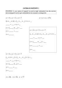 Catena Di Rapporti Esercizi Guidati Esercizi Di Matematica Docsity