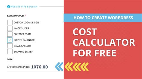 How To Create A Wordpress Cost Calculator For Free Youtube