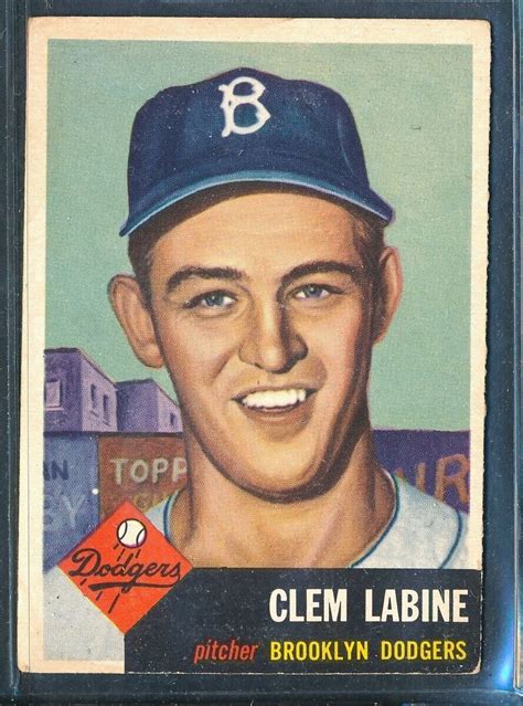 1953 Topps 14 CLEM LABINE Brooklyn Dodgers VG EX To VG EX EBay