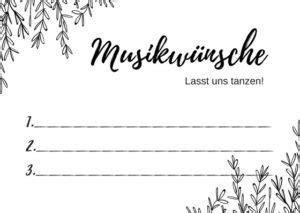 Musikwunschkarten Zur Hochzeit Kostenlos Ein Kreativer DIY