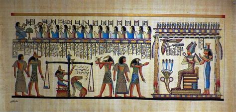 Egyptian Papyrus Handmade Painting Judgement Day Price According To