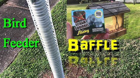 Slinky Bird Feeder Baffle Protectant Keep Squirrels Away Youtube