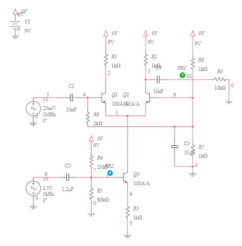 Balance Modulator Circuit Multisim Live