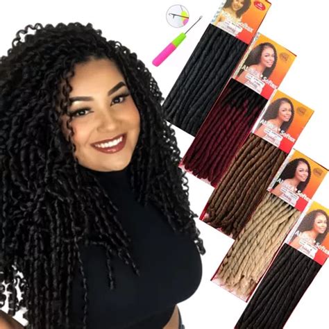 Kit Un Cabelo Nina Softex Original Crochet Braids Fibras Sint Ticas