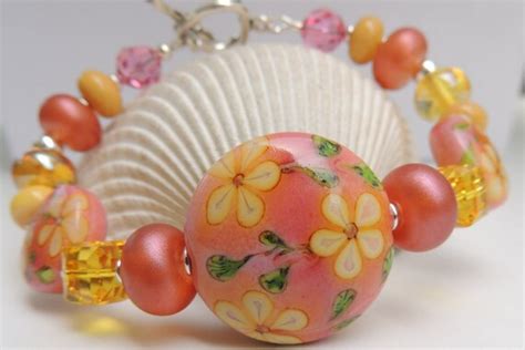 ROSEMARY Handmade Lampwork Bead Bracelet