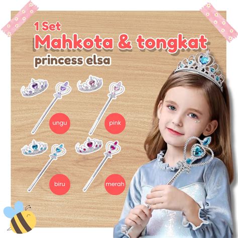 Jual HONEY BABY Set Mahkota Dan Tongkat Princess Elsa Frozen Aksesoris