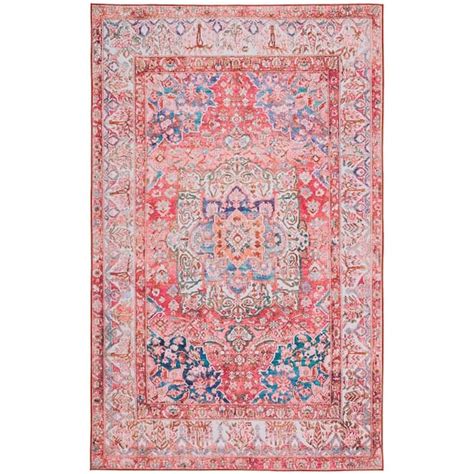 Safavieh Tuscon Rose Beige Ft X Ft Machine Washable Floral Border