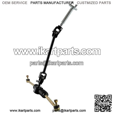 Steering Wheel Parts Assembly 110cc Go Kart ATV Tie Rod Rack Adjustable ...