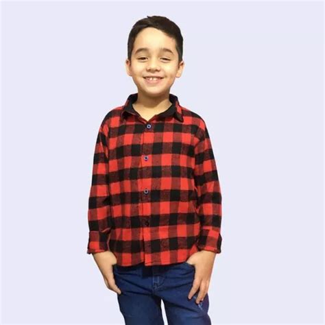 Camisa Xadrez Flanelada Masculina Infantil Festa Junina Parcelamento