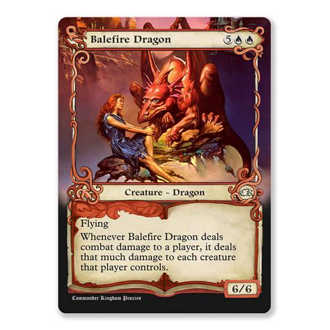 Balefire Dragon Adventure Custom Mtg Proxy Card Print Mtg