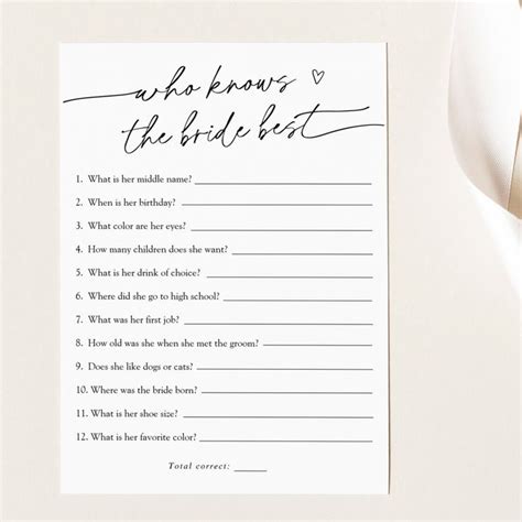 How Well Do You Know The Bride Bridal Game Card Zazzle In 2024