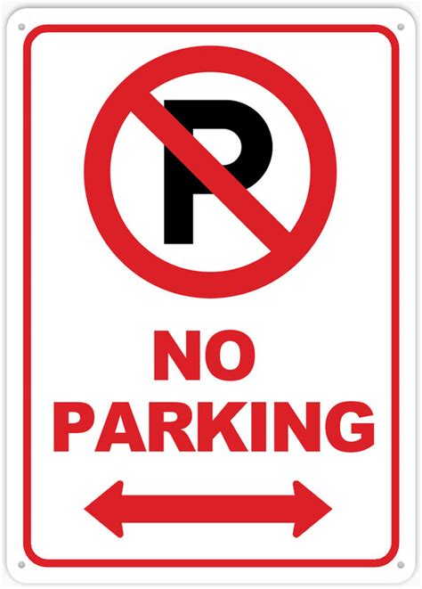 No Parking Sign Outdoor Signs Aluminum 12x8 Inch Uv Ink Printed For