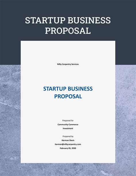 Free Startup Business Proposal Template - Google Docs, Word, Apple Pages | Template.net