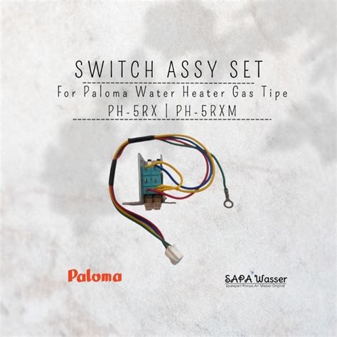 Jual Switch Assy Set Paloma Water Heater Gas Ph Rx Ph Rxm Shopee