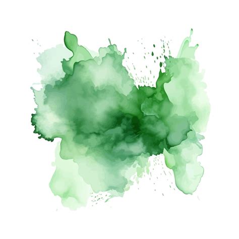 Premium Vector Soft Green Watercolor Splash Stain Background