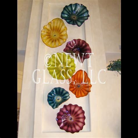 Decorative Glass Wall Art Plates | Colorful Blown Glass Plates | Wall ...