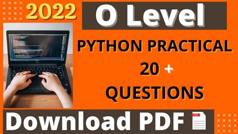 O Level Practical Questions Python Programming