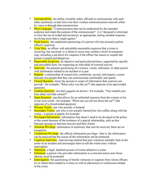 Ch 2 Vocab Interoperability The Ability Of Public Safety Officials