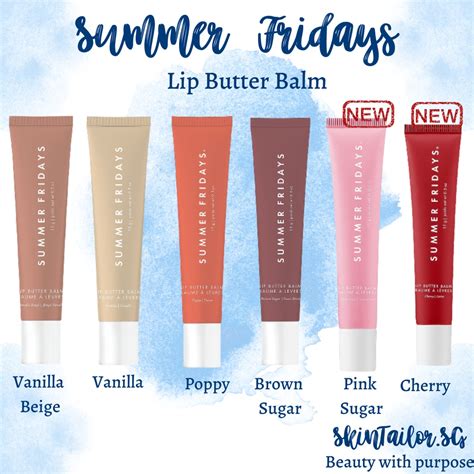 Summer Fridays Lip Butter Balm Vanilla Beige Vanilla Poppy Brown