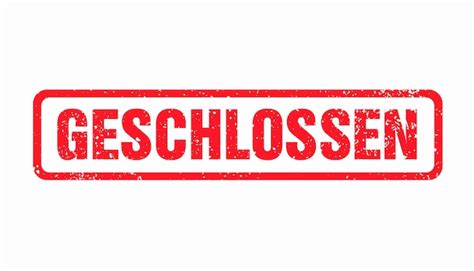 premium vector geschlossen german  closed stamp text letters