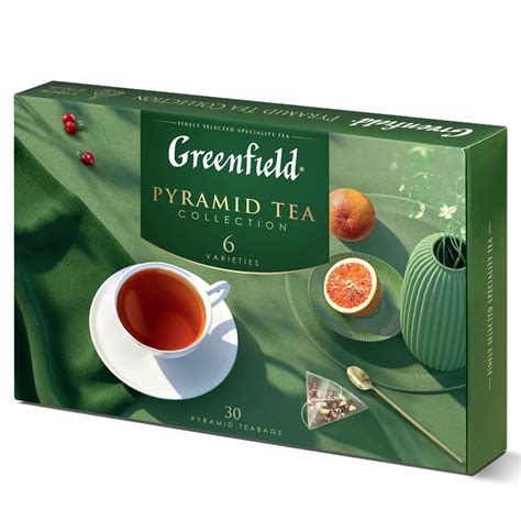 Assorted Tea Set 6 Flavors Pyramid Tea Collection, Greenfield, 30 ...