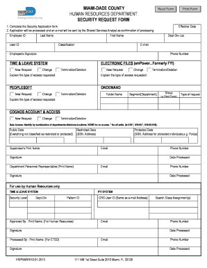 Request For Security Access Form Pdf Fill Online Printable Fillable