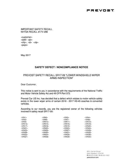 Fillable Online NHTSA RECALL 17V 296 Fax Email Print PdfFiller