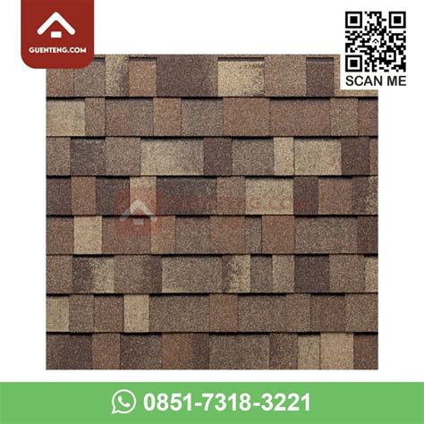 Genteng Aspal Bitumen Tegola Master 6 Mm Warna Wood Shake Guenteng