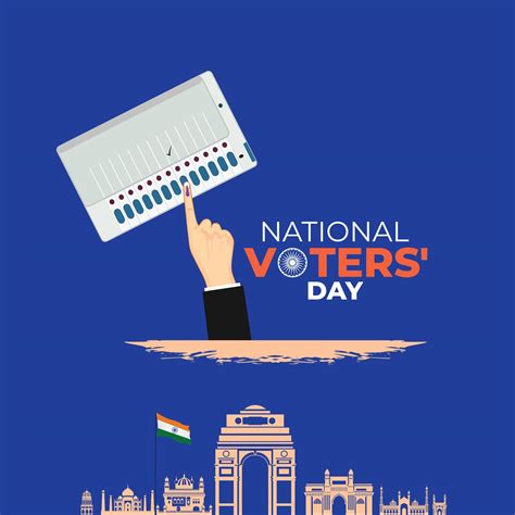 National Voters' Day India. Flag color Background for greeting, social media posting, January 25