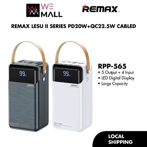 Remax Rpp Lesu Ii Series Pd W Qc W Cabled Fast Charging Power