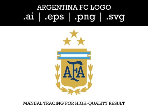 Logotipo De Fútbol Nacional De Argentina Three Star Svg Png Etsy México