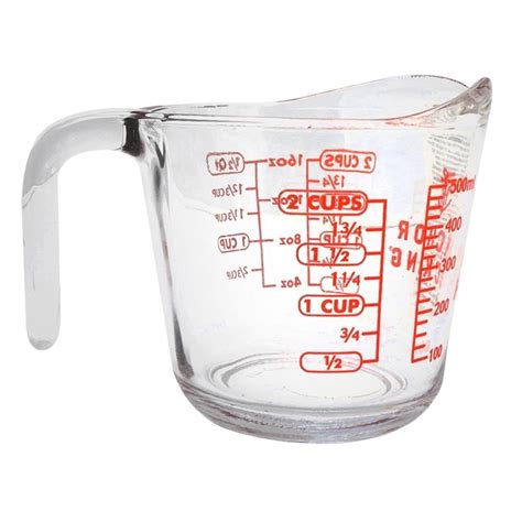 Taza Medidora Anchor Hocking Vidrio De 500 Ml 1 Pieza Walmart