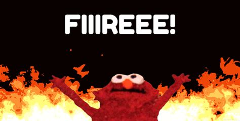 Elmo is on Fire GIFs | USAGIF.com