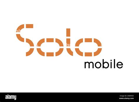 Solo Mobile Logo White Background Stock Photo Alamy